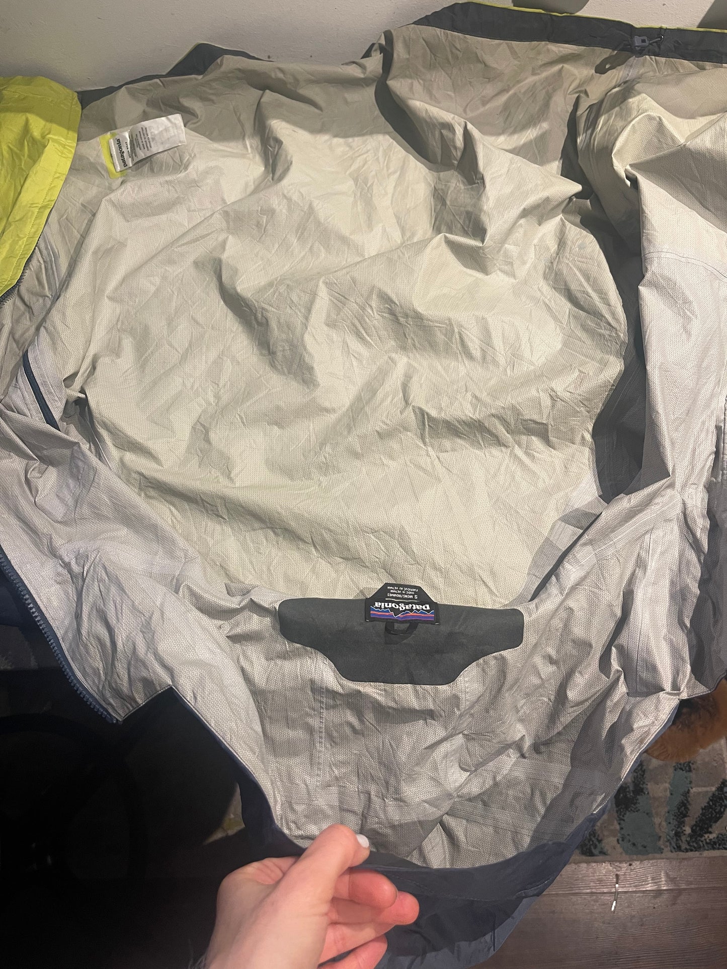 Regen Jacke von Patagonia (S Herren) Hardshell grün dunkelblau