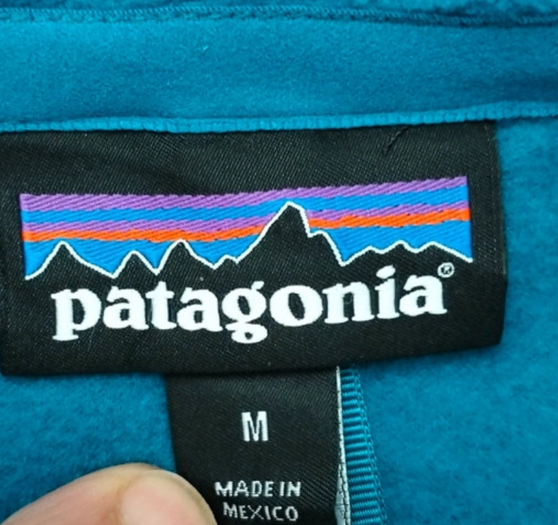 Fleece Jacke von Patagonia (M Herren) Pile Optik Ozean- blau