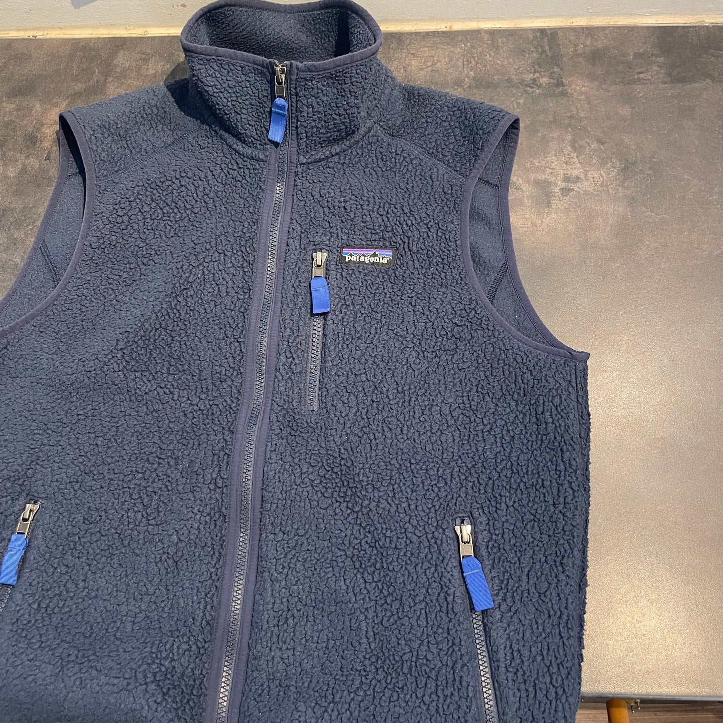 Retro Pile Weste von Patagonia (M Herren) Teddy Fleece dunkelblau