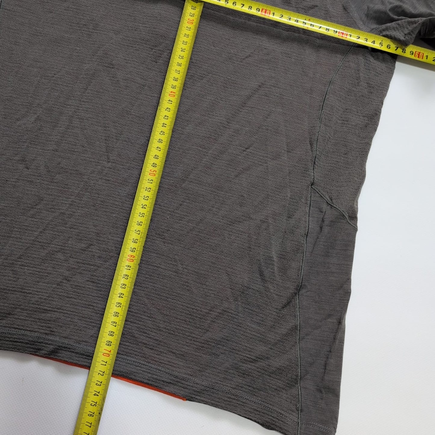 Sport T-Shirt von Icebreaker Merino GT (XL Herren) half zip orange grau