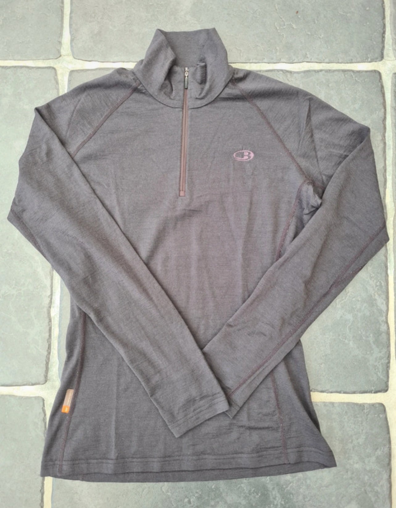 Merino Zip Longsleeve von Icebreaker (S Damen) 200 dunkelgrau
