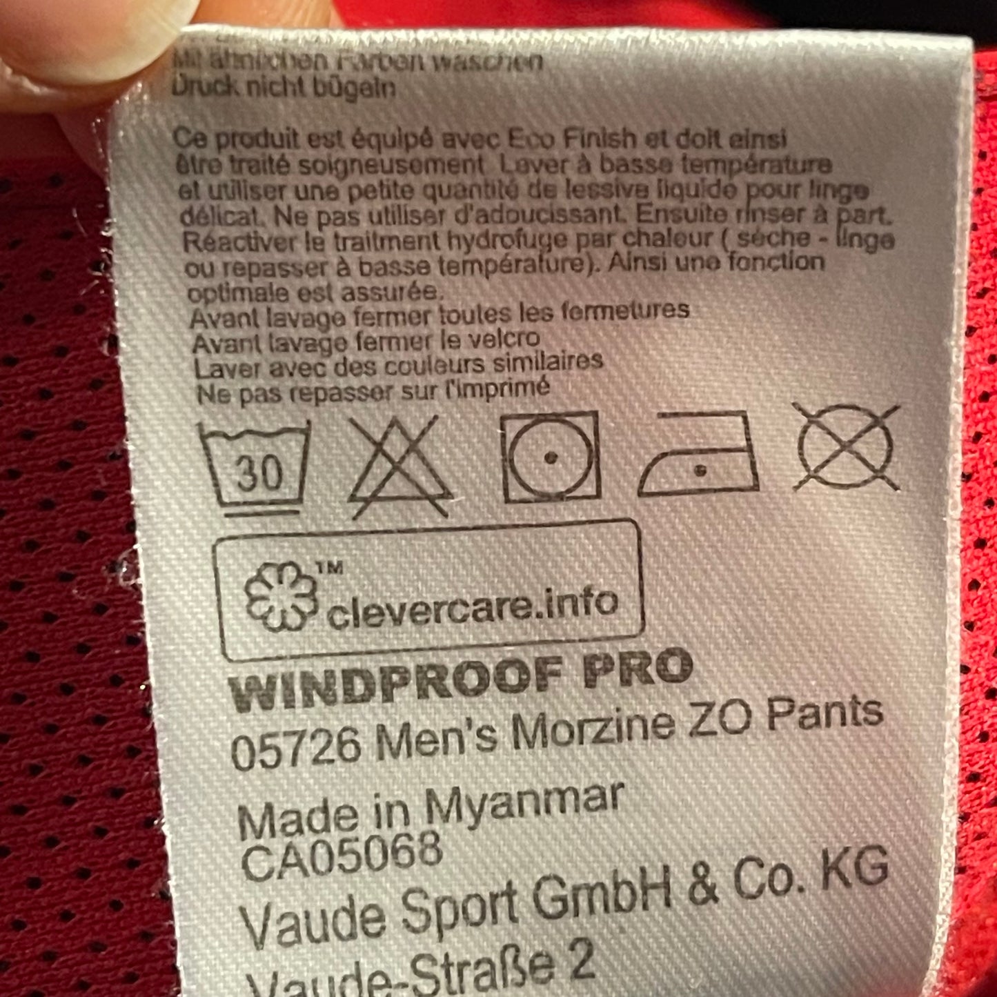 Zip Off Hose von Vaude (M: 48 Herren) Softshell 2in1 rot schwarz