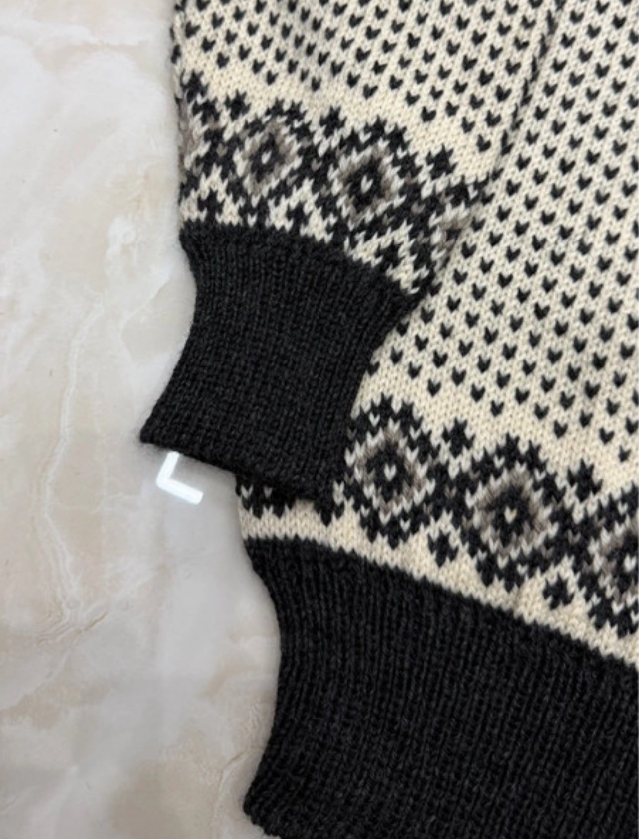 Strick Jacke Dale of Norway (M Herren /L Damen) weiß dunkelgrau