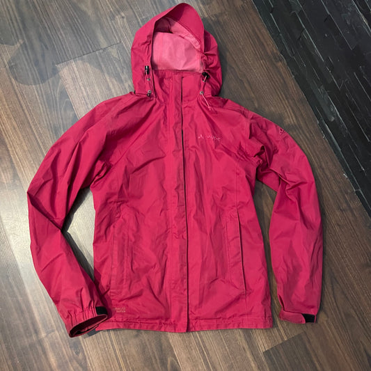 Regen Jacke von Vaude (XS :34 Damen) pink Kapuze