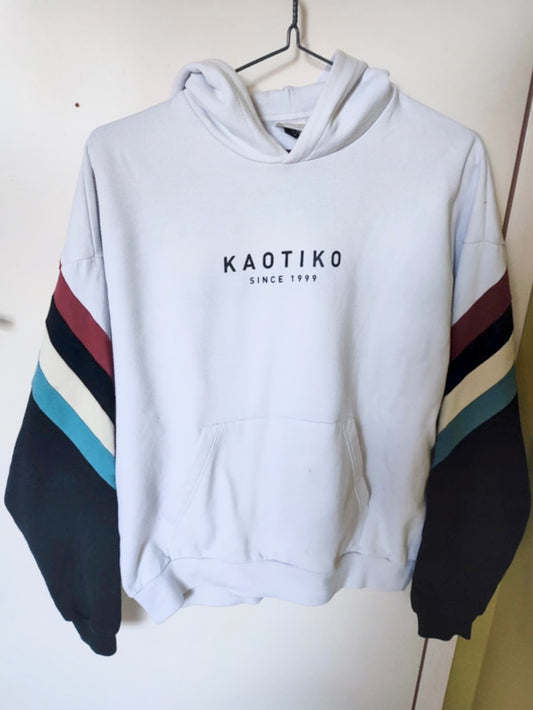 Hoodie von Kaotiko in Größe XS / S weiß schwarz bunt