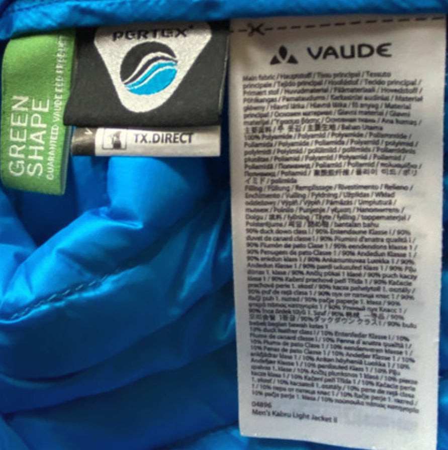 Daunen Jacke von Vaude (XL /52 Damen) wasserabweisend blau