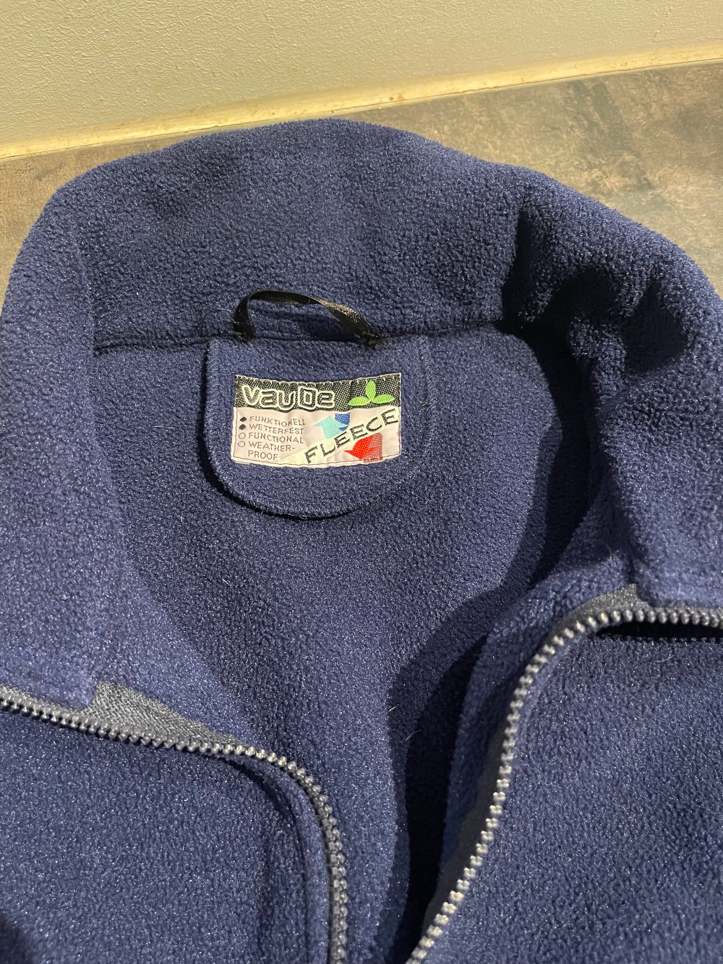 Vintage Fleece Jacke Vaude L/XL (Unisex) Polartec Pile marineblau