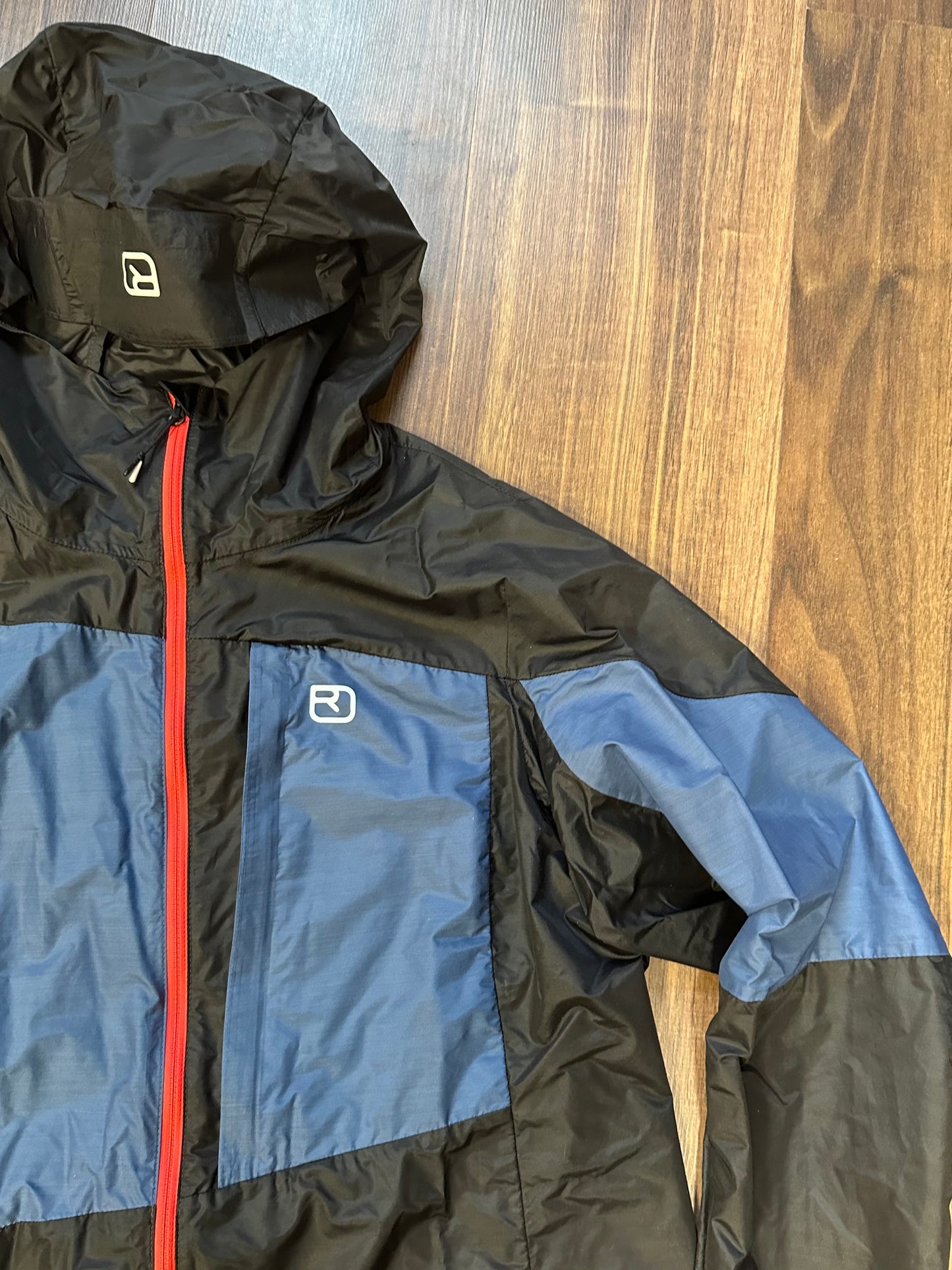 Ultraleichte Regen Jacke Ortovox (XL Damen) Merino inside blau schwarz