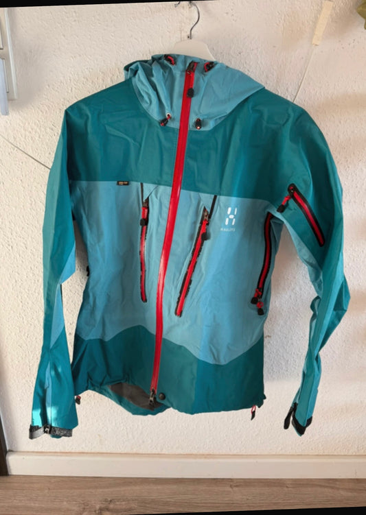 Leichte Regen Jacke von Haglöfs (L Damen) GoreTex türkis