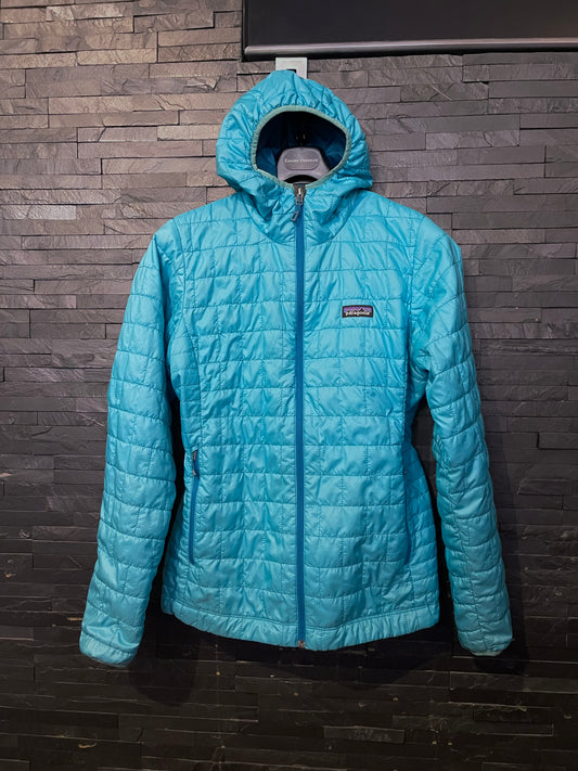 Jacke Patagonia Nano Puff (L Damen) Isolation blau Kapuze