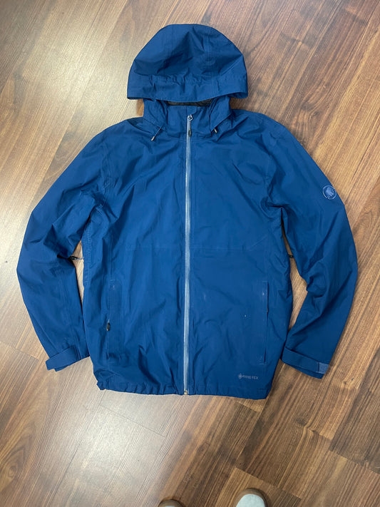 Leichte Hardshell Jacke von Mammut Goretex (L Herren) blau