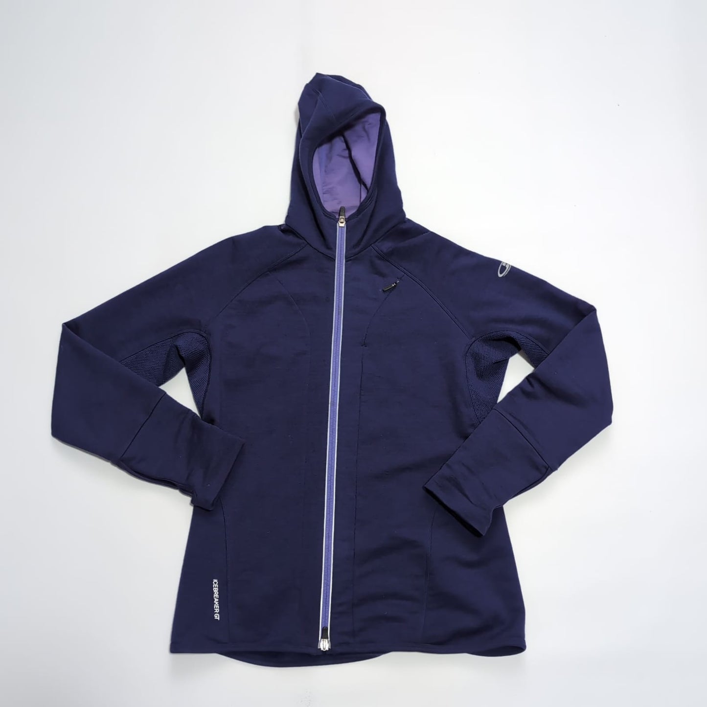 Warme 260 Merino Jacke von Icebreaker (M Damen) lila mit Kapuze