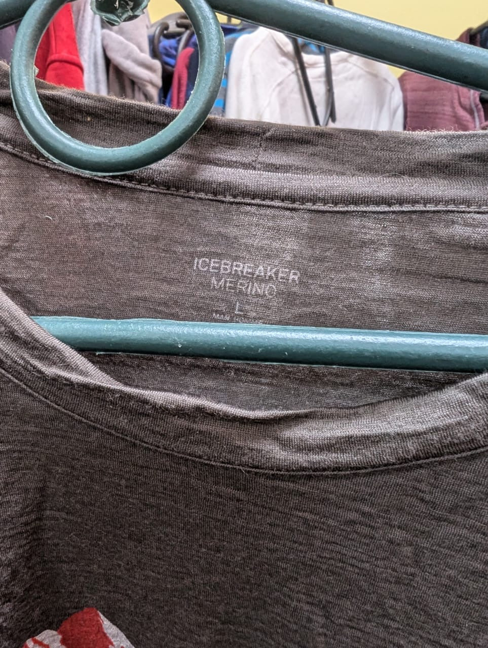100% Merino Longsleeve Icebreaker (L Herren) braun Print - wanderlich.com