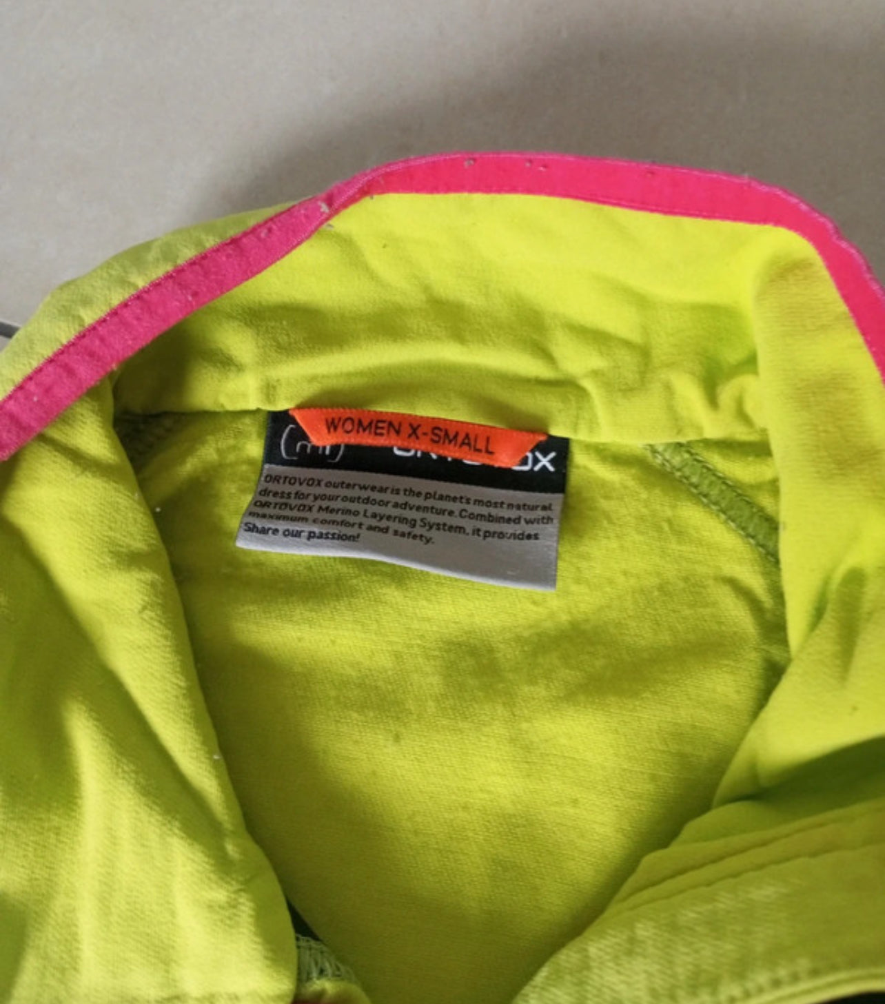 Weste von Ortovox Merino Inside (XS Damen) Softshell neongrün