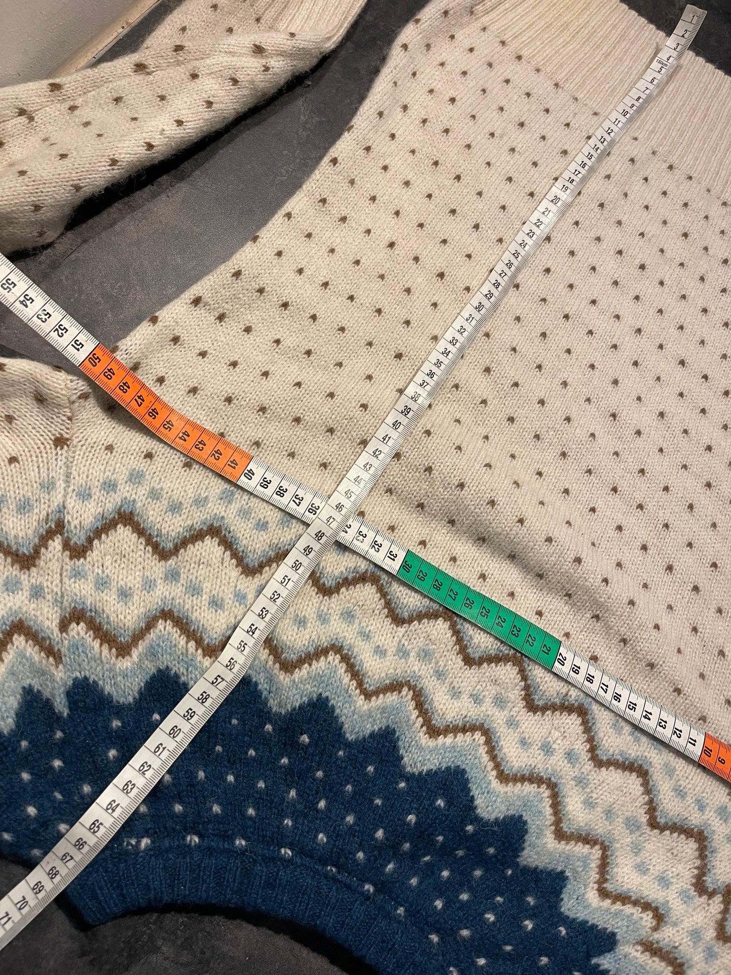 Strick Pullover Fjällräven pure Wolle (M Damen ) weiß blau