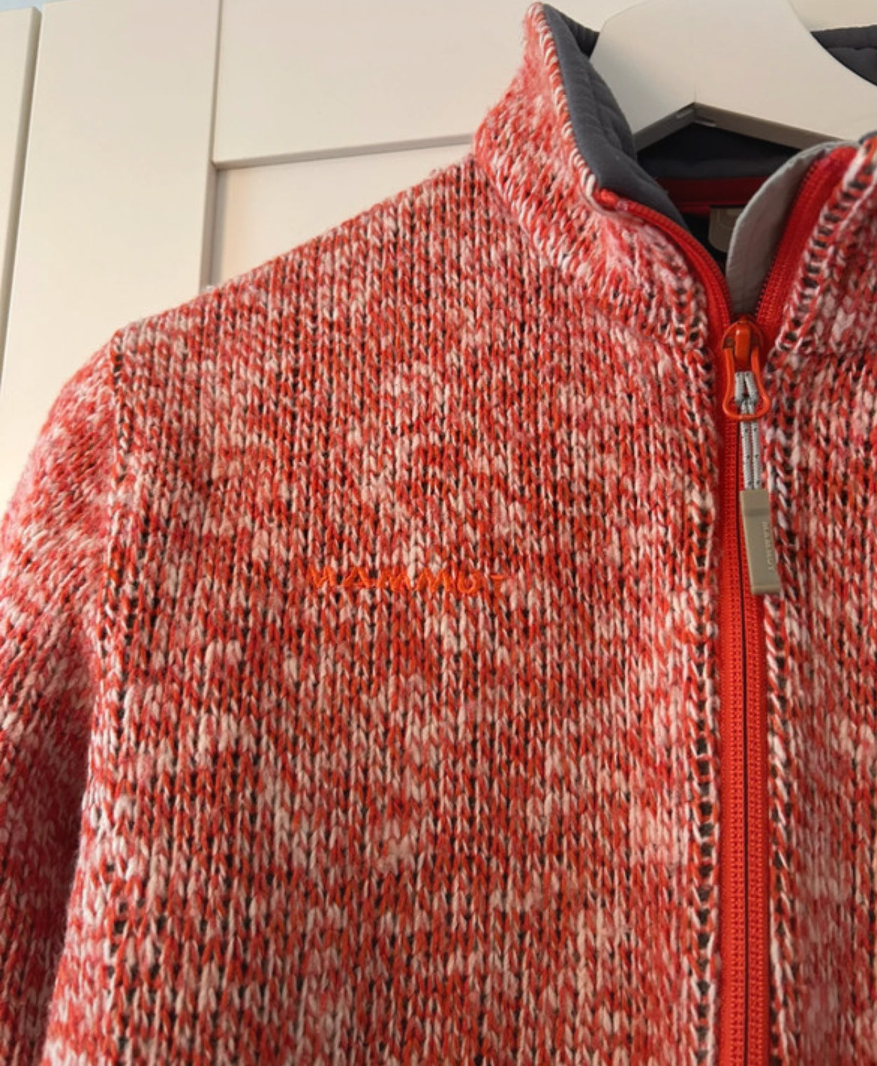 Strick Jacke von Mammut (S/ M Damen) Zipper Fleece mit Wolle orange