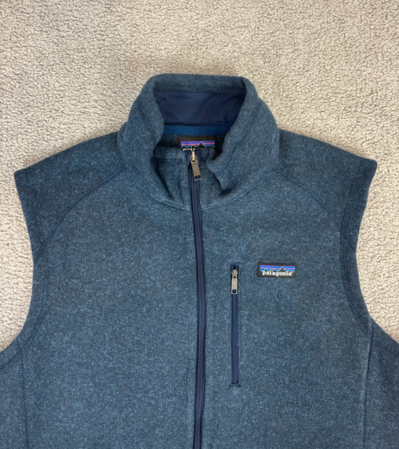 Strickoptik Weste von Patagonia (L Herren) Better Fleece dunkelblau