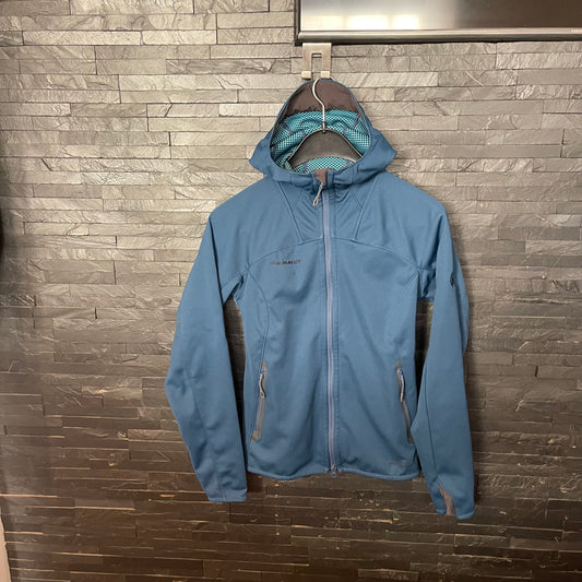 Gore Windstopper Jacke von Mammut (S Damen) Kapuzen Softshell blau