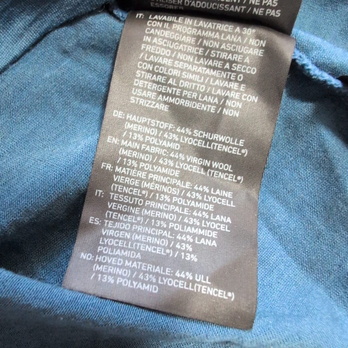 T-Shirt von Ortovox Merino (Damen XS) blau Print