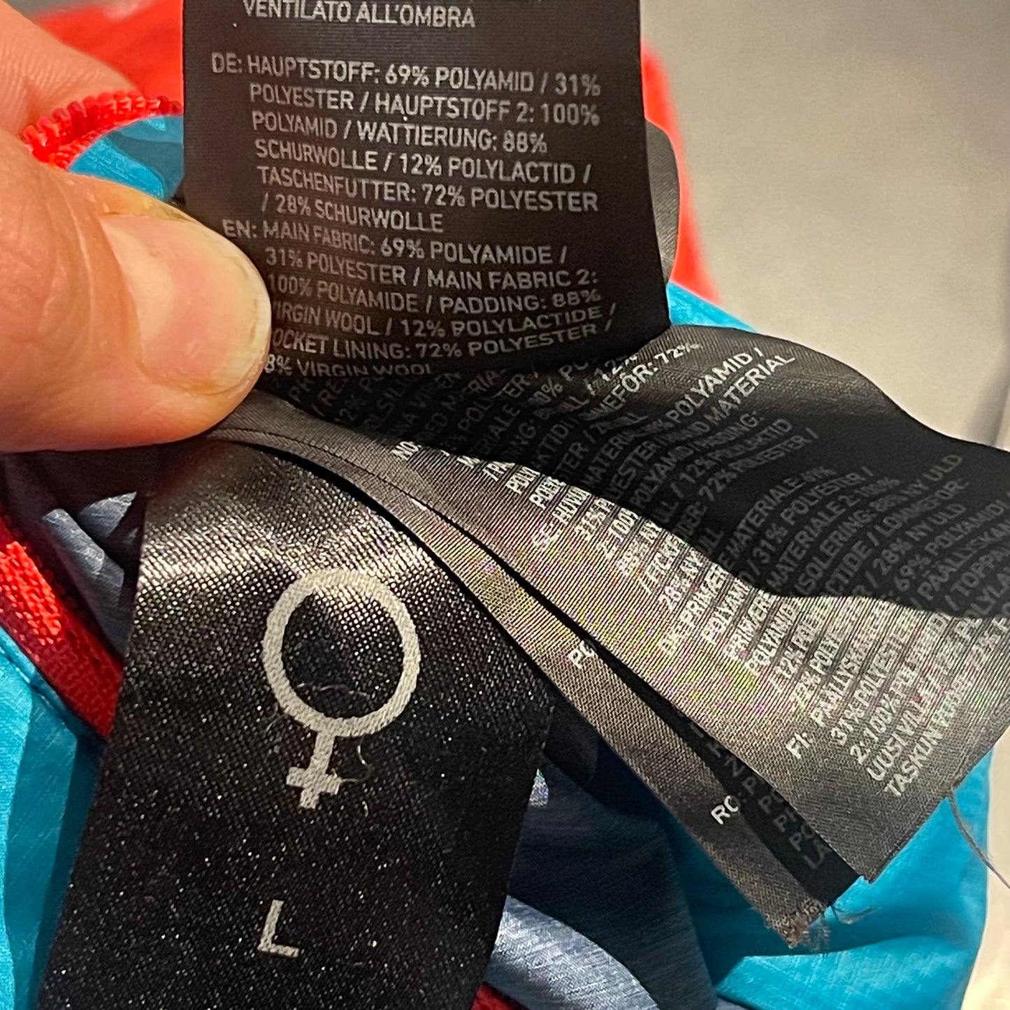 Wolle /Daunen Wende Jacke Ortovox (L Damen) pink-blau