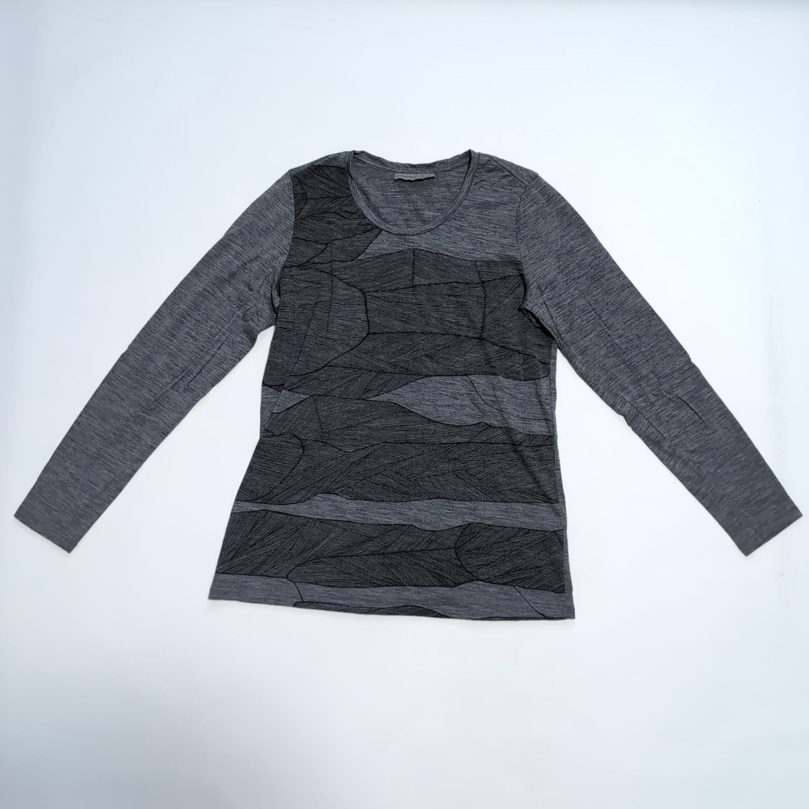 Longsleeve Icebreaker (L Damen ) Merino grau Print - wanderlich.com
