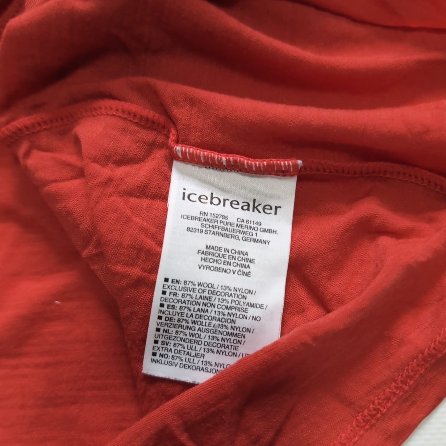 Merino T-Shirt von Icebreaker (Damen M) Korallen rot