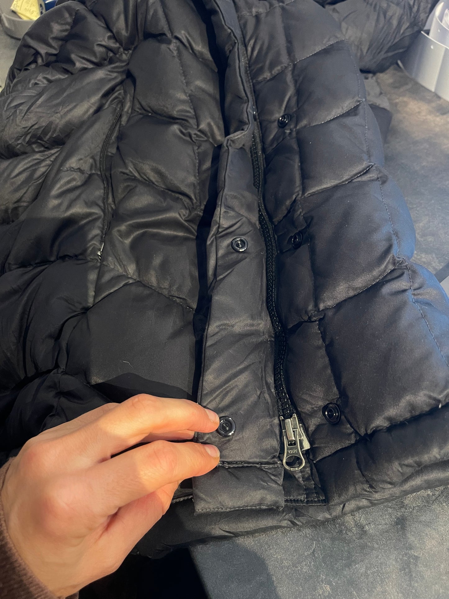 Patagonia Daunen Jacke (S Damen) wasserabweisend mit Kapuze schwarz
