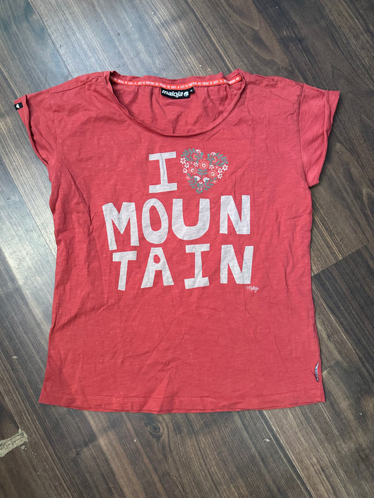T-Shirt von Maloja (Damen M : 38-40) Baumwolle Terrakotta rot