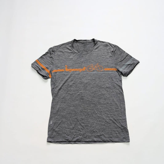 T-Shirt von Icebreaker Merino (S Herren) grau Print