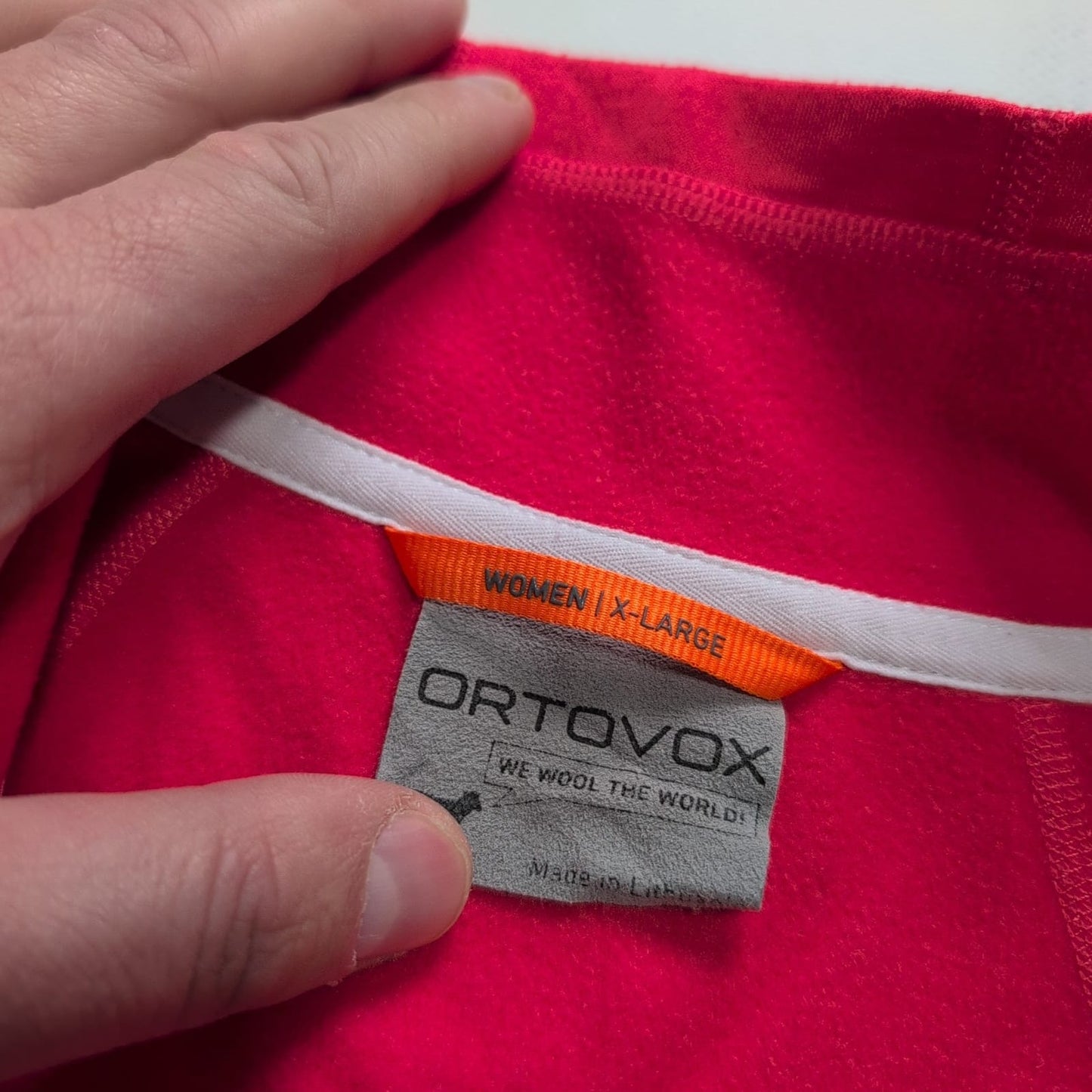 Ortovox Fleece Jacke (XL Damen) Merino inside rot