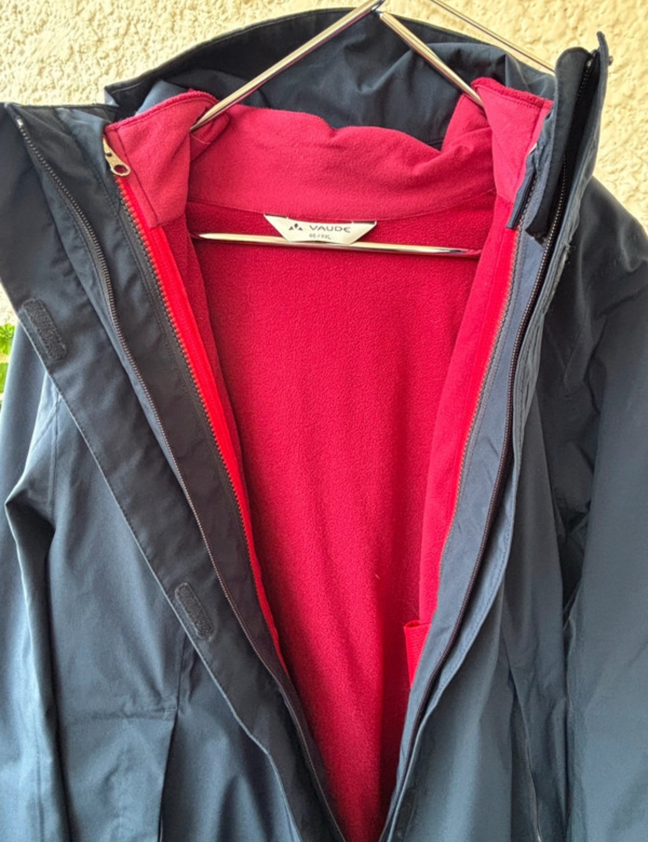 3in1 Regn Jacke von Vaude (XXL /46 Damen) wasserdicht marineblau