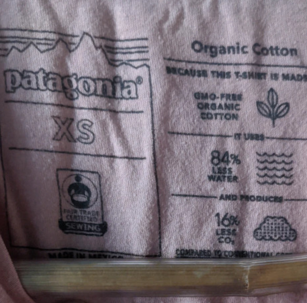Patagonia T-Shirt ( XS Damen ) Organic Cotton mit Back Print