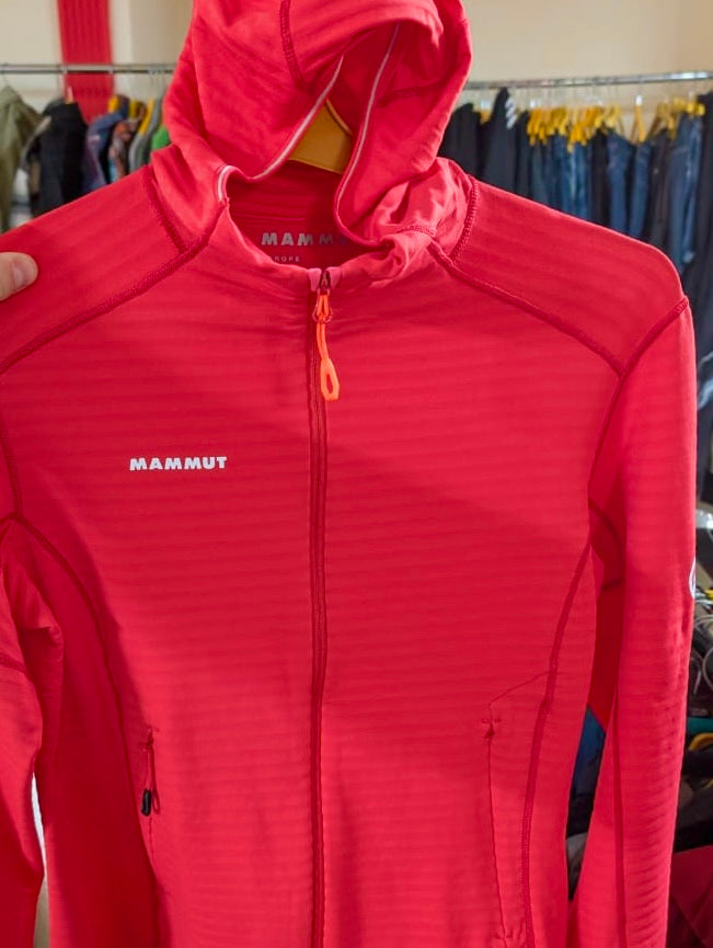 Fleece Jacke von Mammut (S Damen) Zip Hoodie neonrot