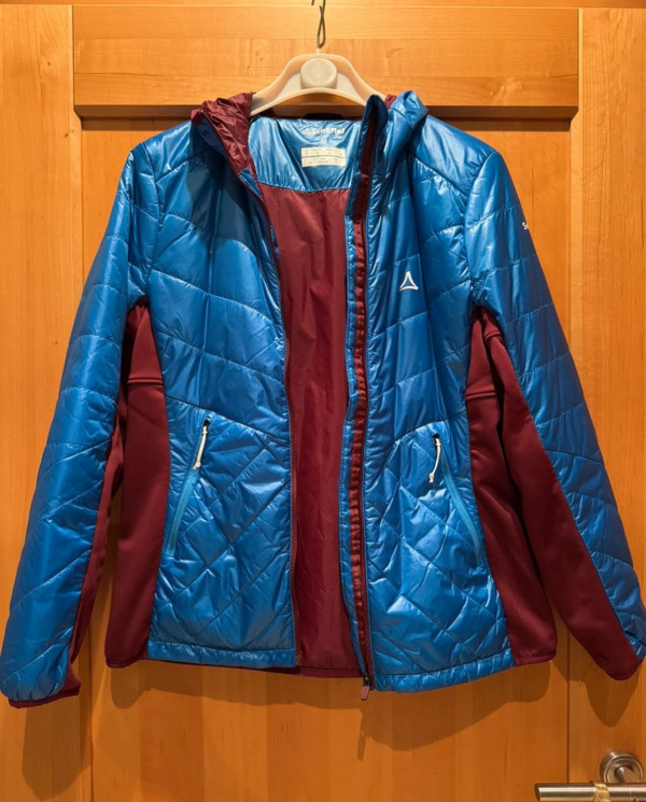 Hybrid Jacke von Schöffel mit Kapuze (M Damen) Primaloft Isolation blau