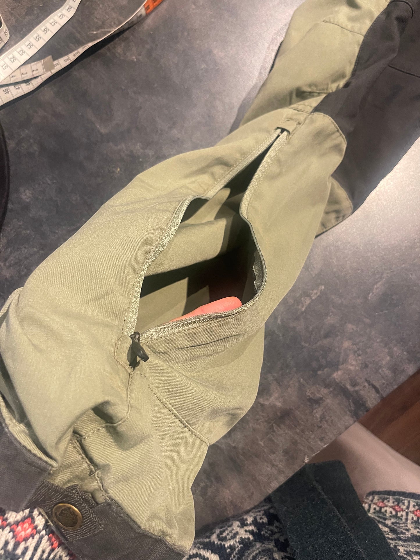 Hose von Fjällräven Keb G-1000 (L Herren) khaki schwarz