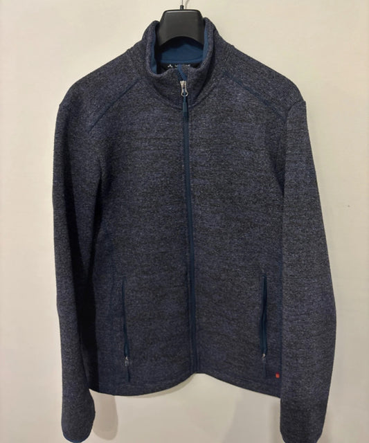 Strickoptik Fleece Jacke von Vaude ( Herren XL) grau