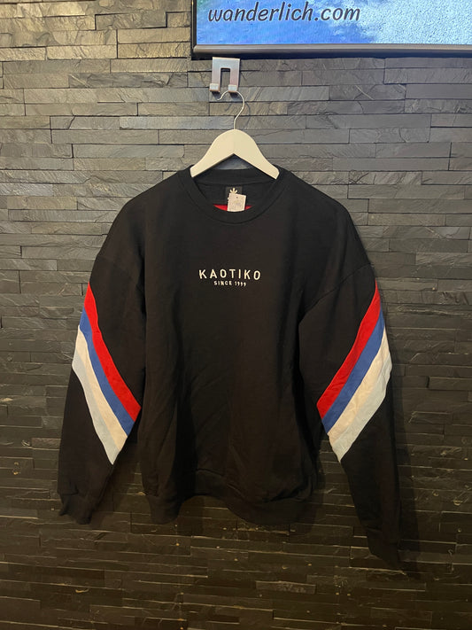 Pullover von Kaotiko M (Unisex) Sweatshirt schwarz blau rot weiß