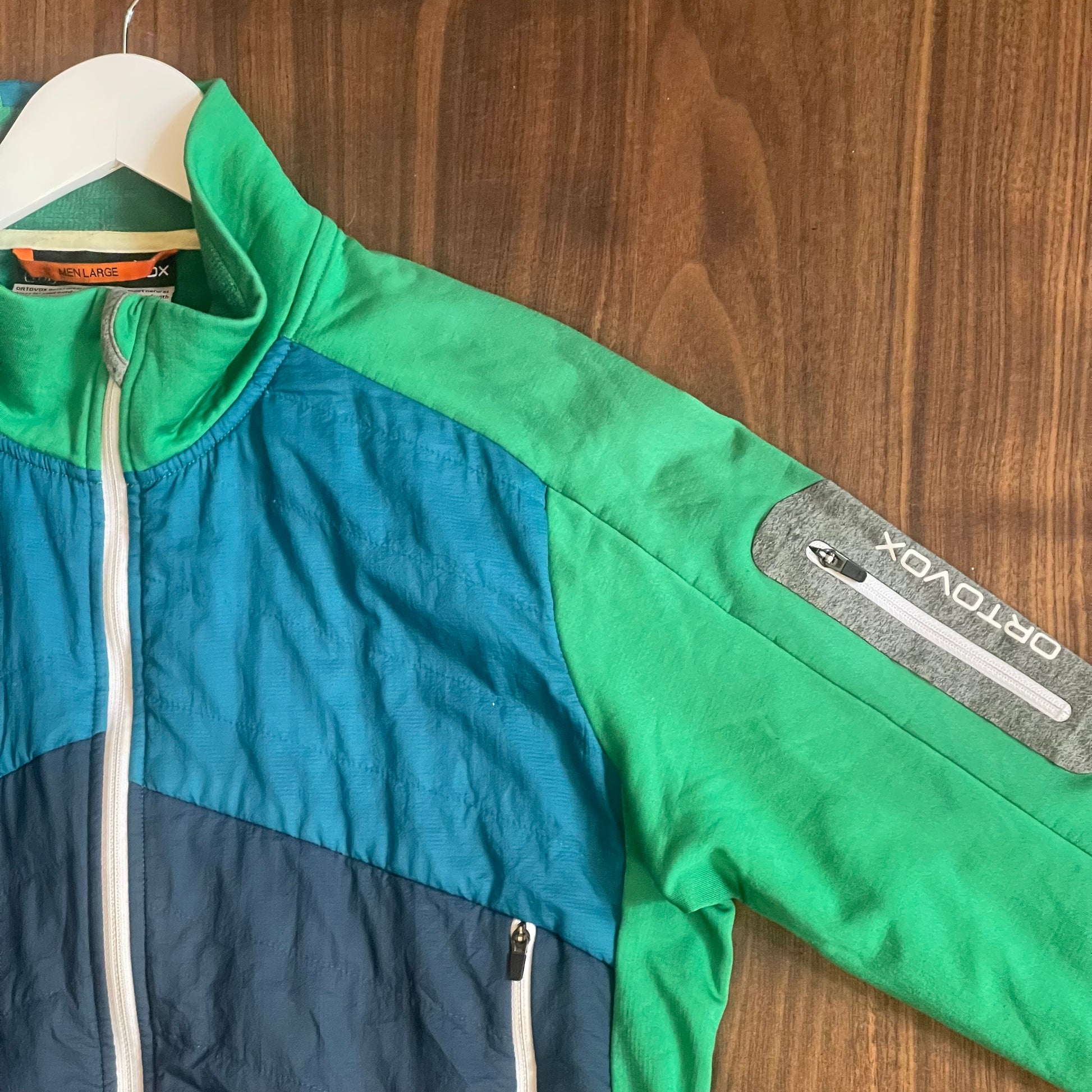 Ortovox Jacke Merino inside (XXL Herren) Hybrid grün-blau - wanderlich.com