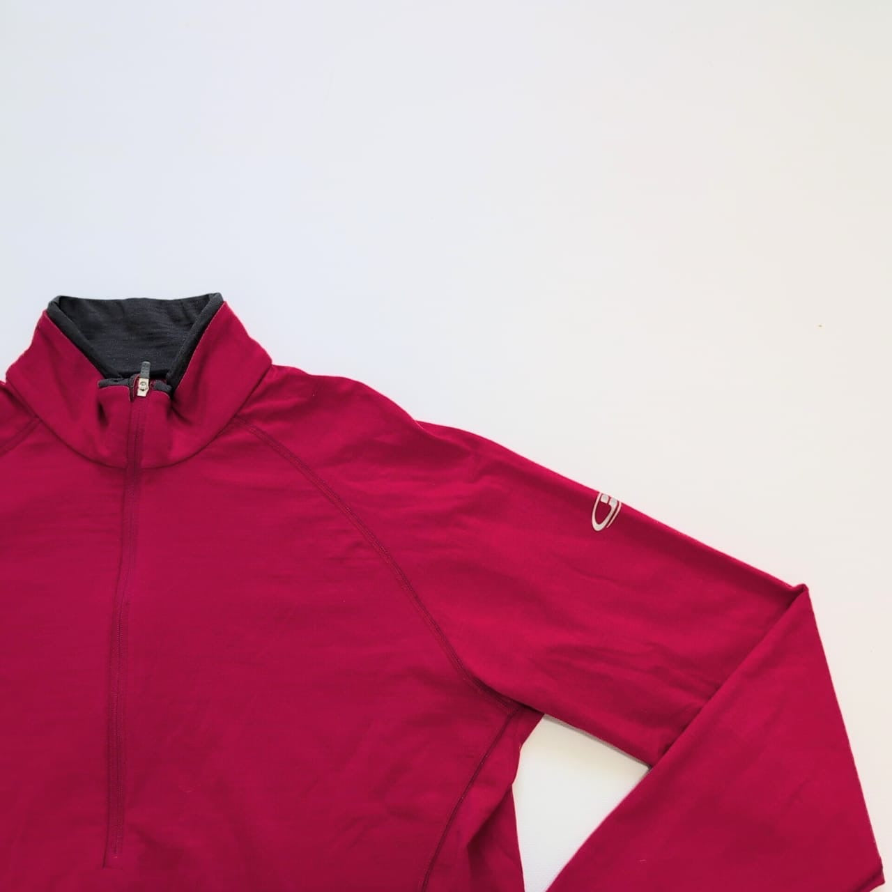 Merino Longsleeve Icebreaker (L Herren) Neck Zip Shirt 260 rot