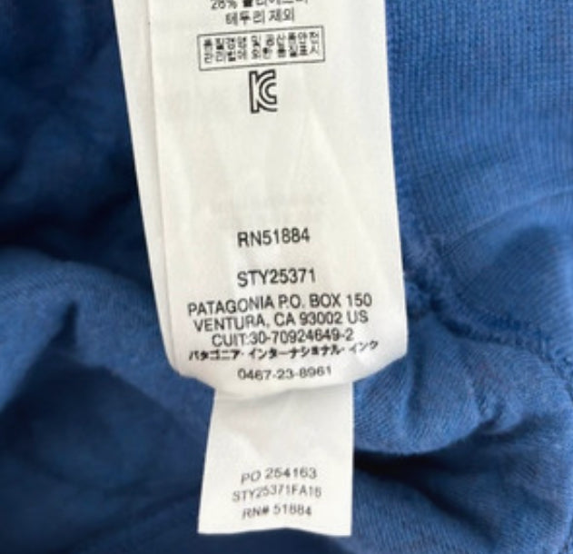Patagonia Pullover (S Herren) Organic Cotton blau