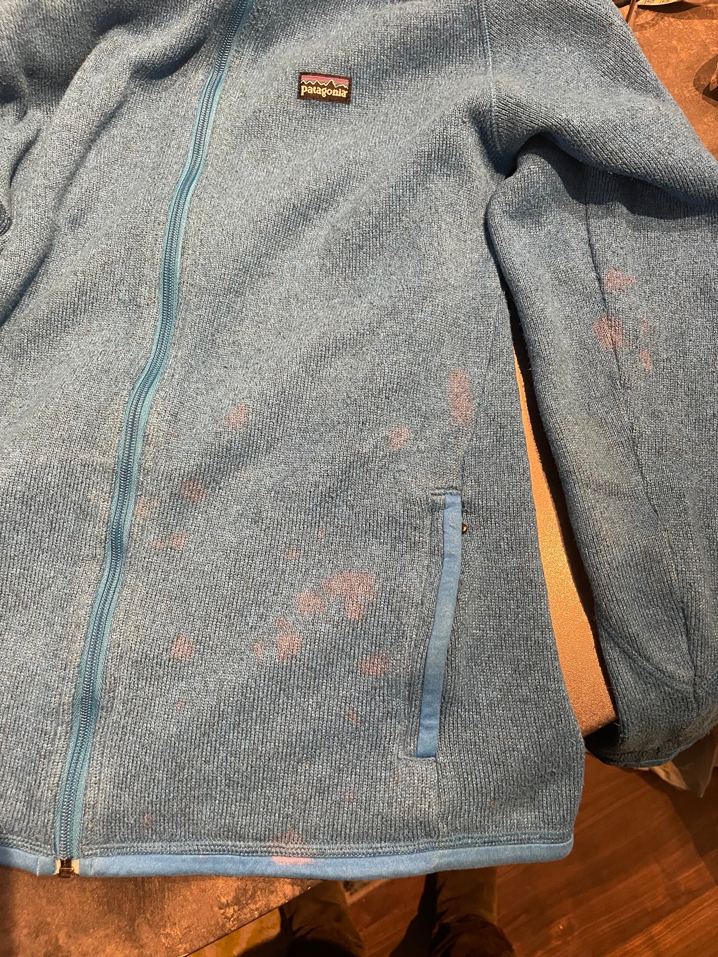 Patagonia Better Fleece Jacke (L Damen ) Strickoptik Hoodie blau - wanderlich.com