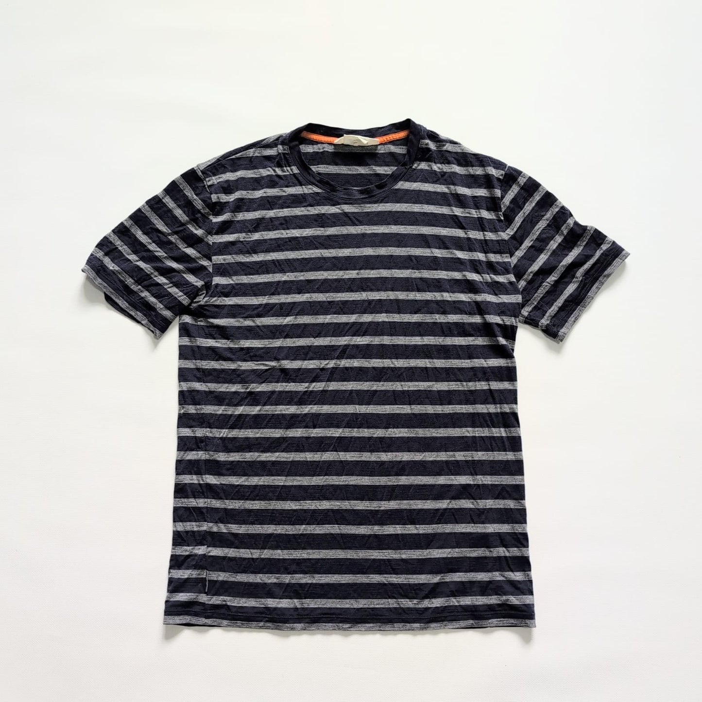 Merino T-Shirt von Icebreaker 150 (S Herren) marineblau gestreift