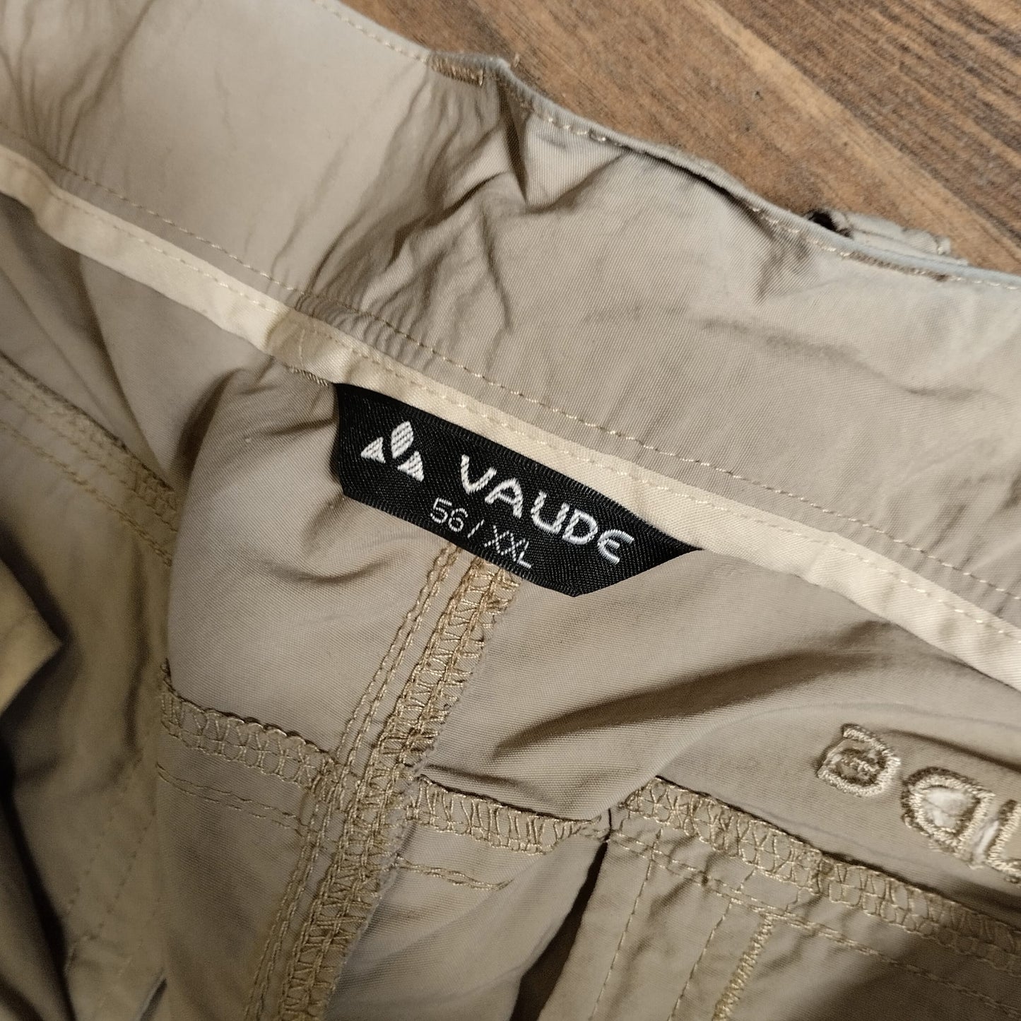 Zip Off Hose von Vaude (Herren 3XL: 56) 2in1 beige