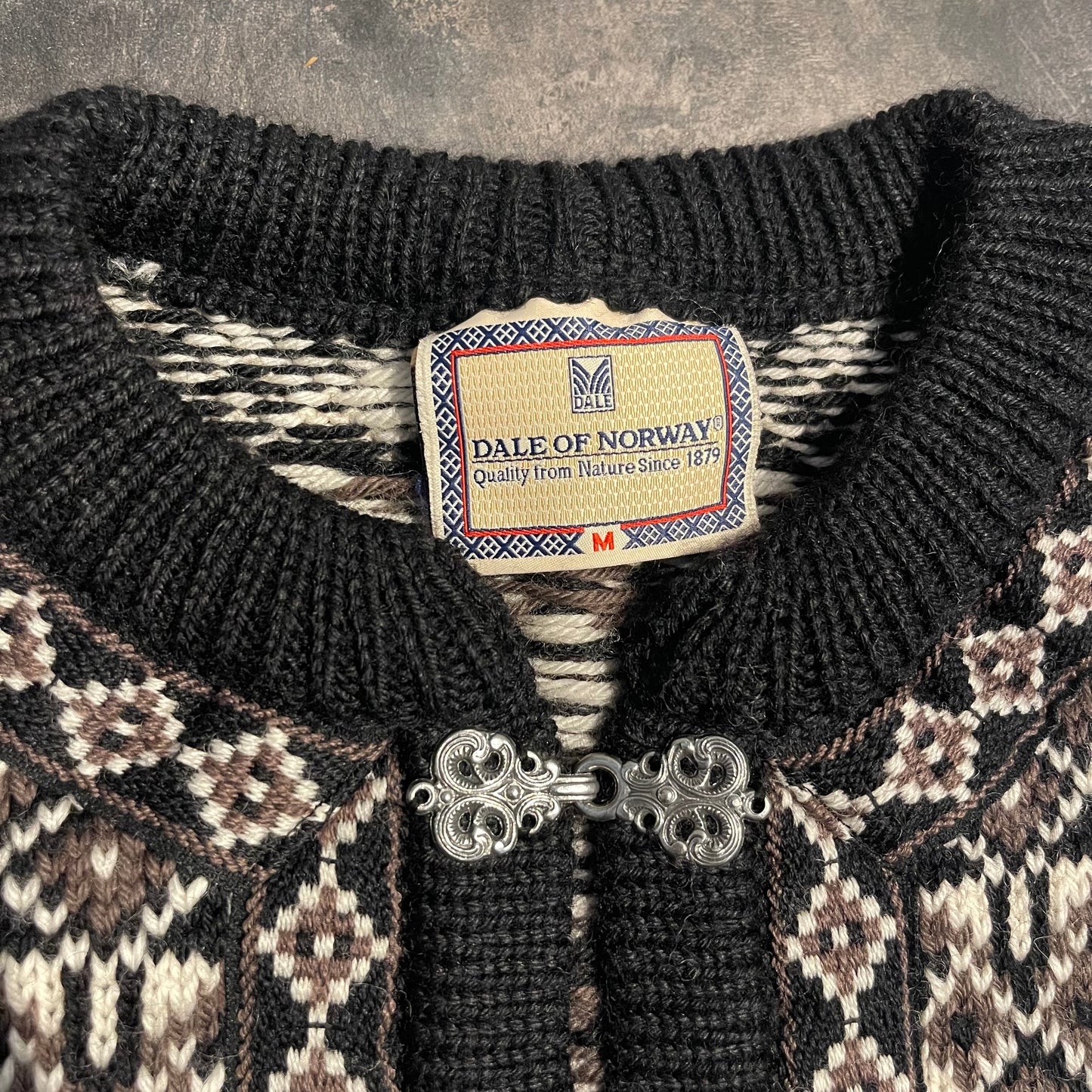 Strickjacke von Dale of Norway (M Herren) schwarz-weiß-braun