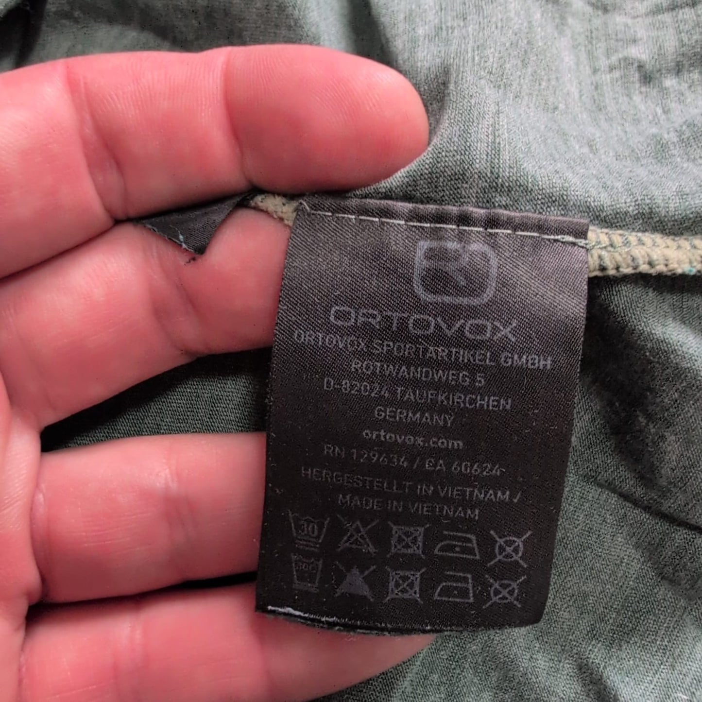 T-Shirt Ortovox Merino (S Damen) grün mit Print