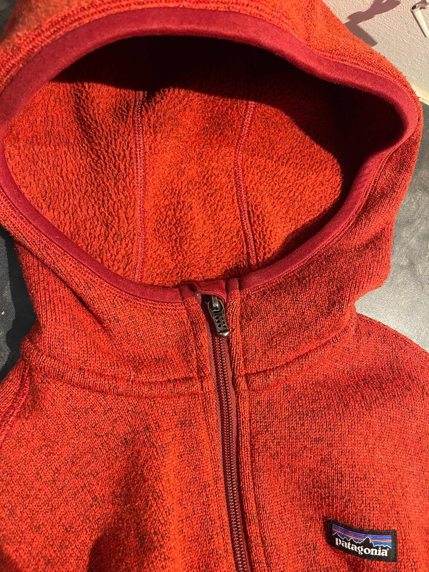 Zipper Jacke Patagonia (S Damen) Better Fleece Hoodie rot