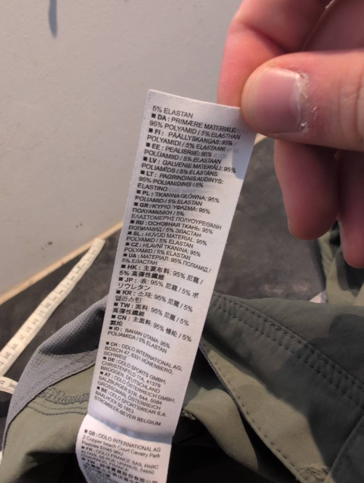 Leichte Outdoor Hose von Odlo (XL : 44 Damen) Olive grün - wanderlich.com