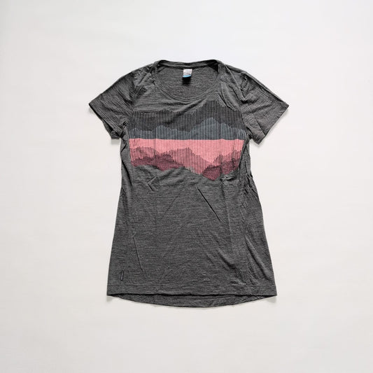 Merino T-Shirt Icebreaker cool lite (Damen S) grau rosa