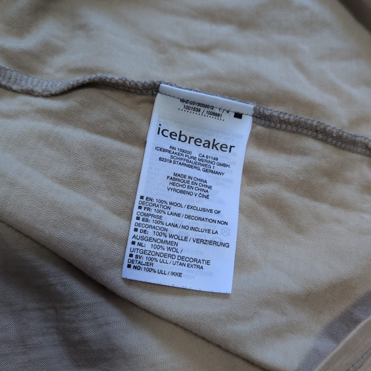 T-Shirt von Icebreaker Merino (L Damen) beige