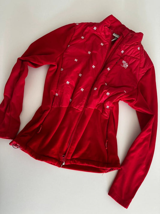 Leichte Hybrid Jacke von Maloja (L Damen) Primaloft rot